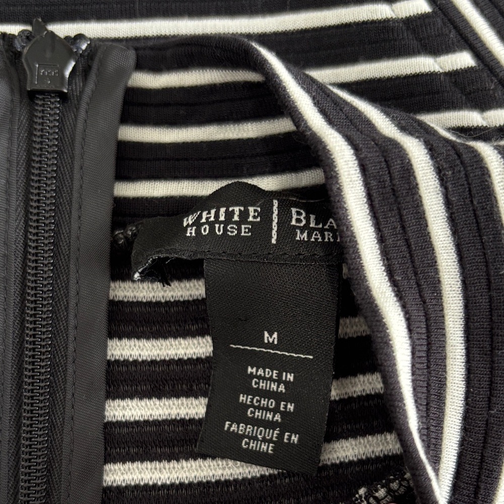 Striped Black and White Sleeveless Top - Picture 6 of 6